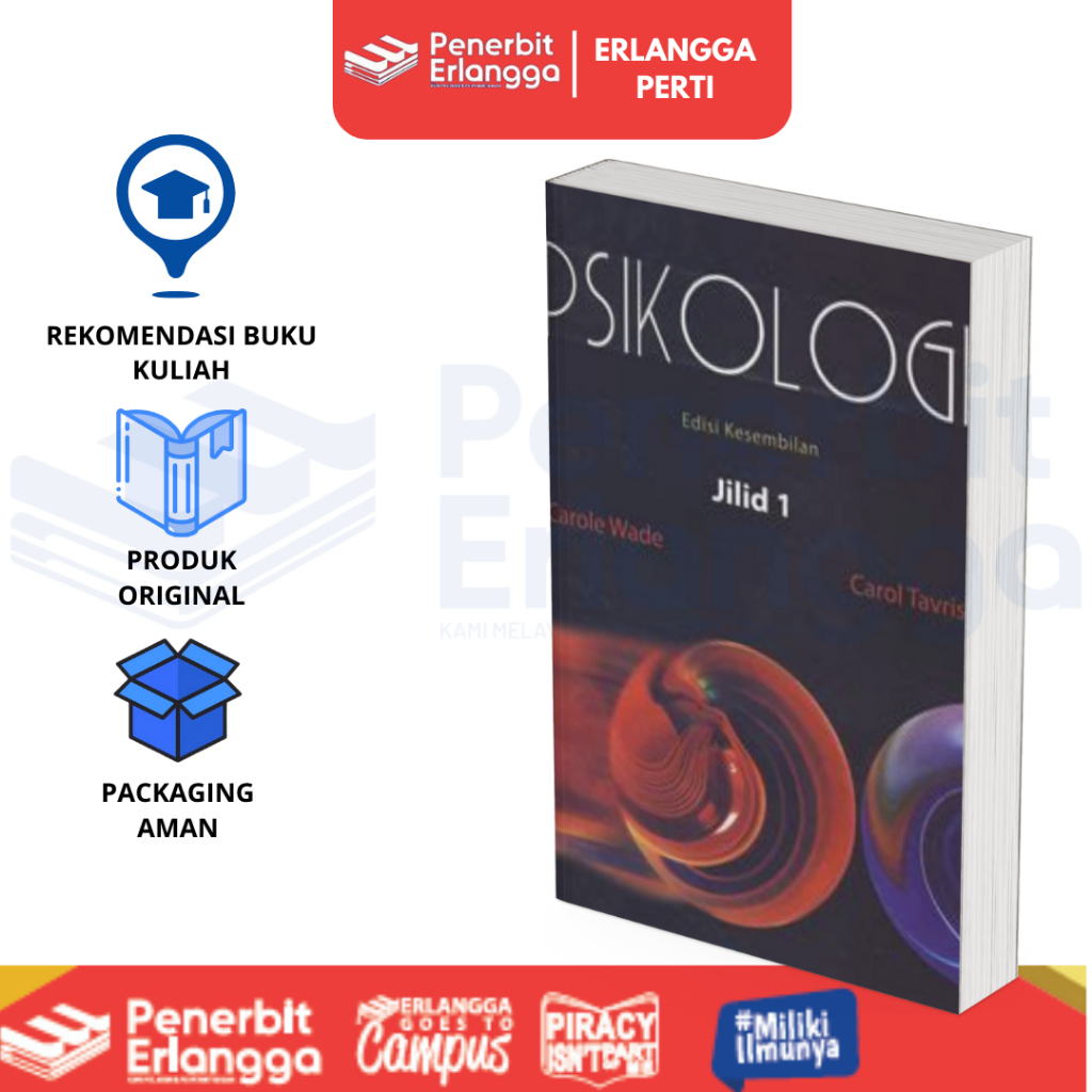[Erlangga] Buku Referensi: Psikologi Edisi 9 Jilid 1 - Carole Wade & Carol T