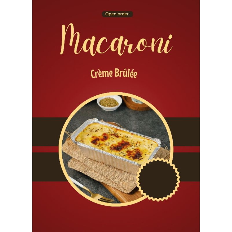 

Macaroni Creme Brulee