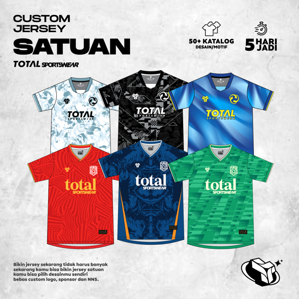 Custom Jersey Satuan / Jersey Bola / Jersey Futsal / Jersey Olahraga