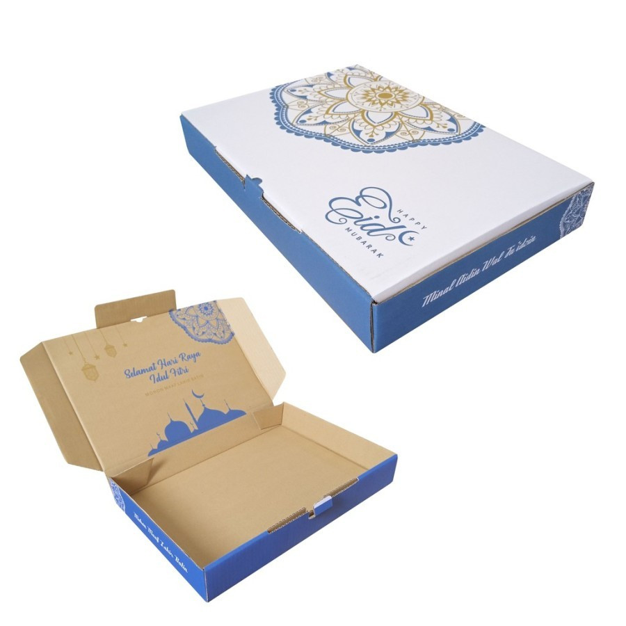 

( 10 Pcs ) Dus Kotak Lebaran Isi 6 Toples Kuker Bulat 250gr Box Hampers Hijab Lebaran Ukuran 38x26x5cm