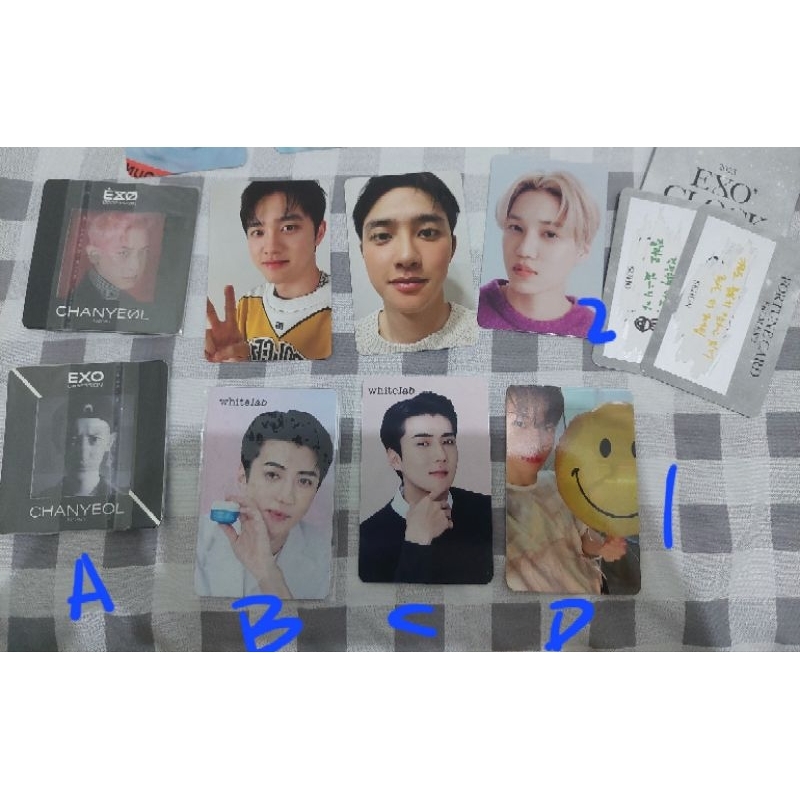 Photocard PC Kai, Sehun, D.O, Chanyeol, Baekhyun EXO, fortune card EXO