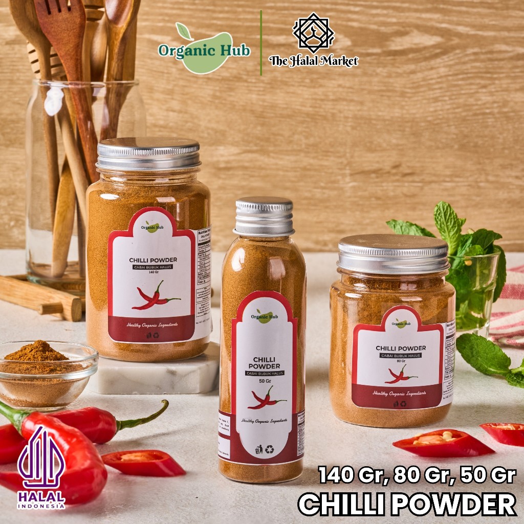 

Organic Hub Bubuk Cabe Cabai Bubuk Halus Murni Super Pedas Chilli Powder Premium Quality