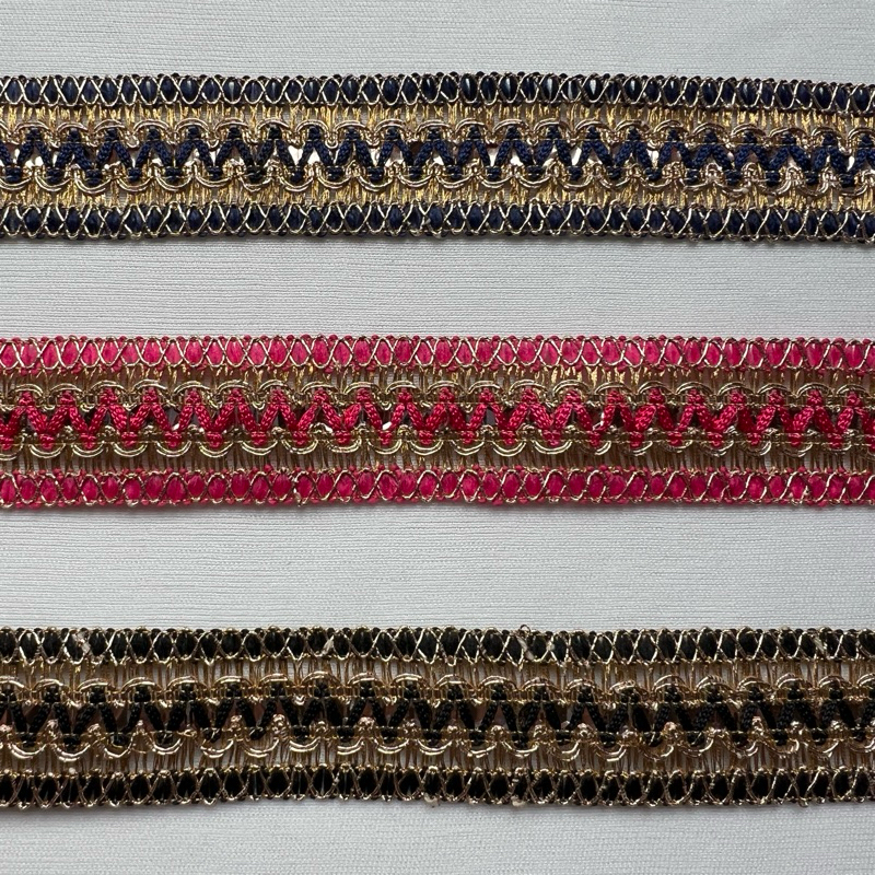 Renda Emas Gold Variasi Warna / Renda Bordir / Renda Baju / Renda Timbul / Renda Kerajinan / Pita Bo