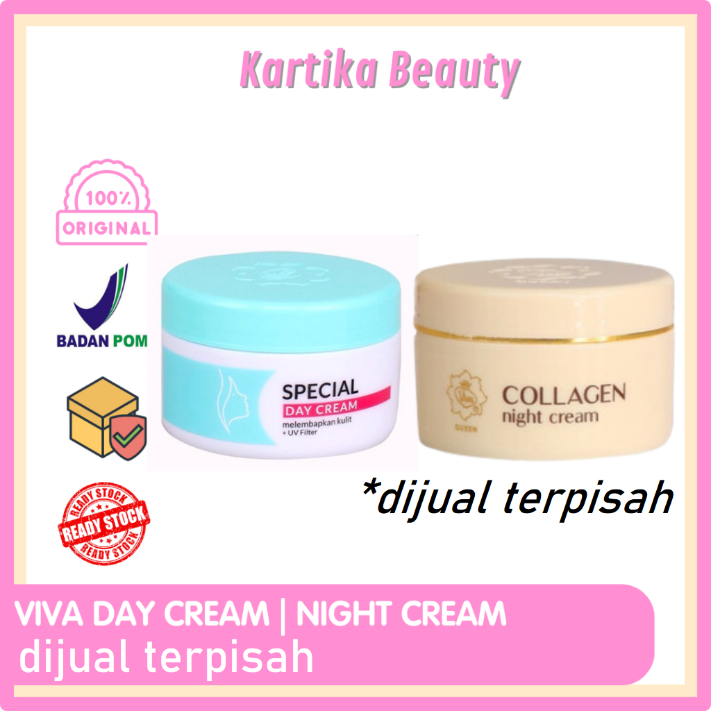 VIVA SPECIAL DAY CREAM | VIVA COLLAGEN NIGHT CREM | KRIM SIANG VIVA SPESIAL / KREM MALAM KOLAGEN VIV