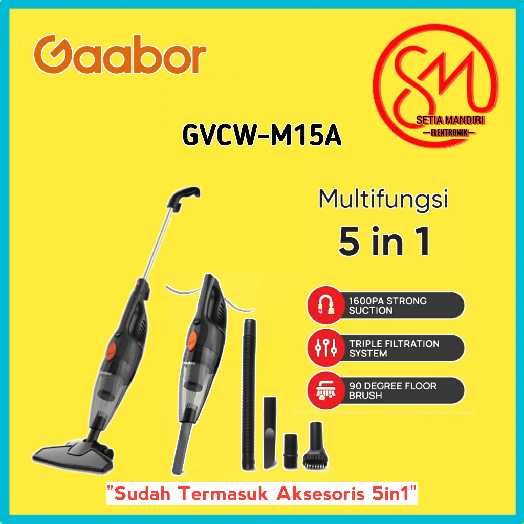 Gaabor Vacuum Cleaner Penyedot Debu Multifungsi 2 in 1 Low Watt Kapasitas 1.5L / GVCW-M15A