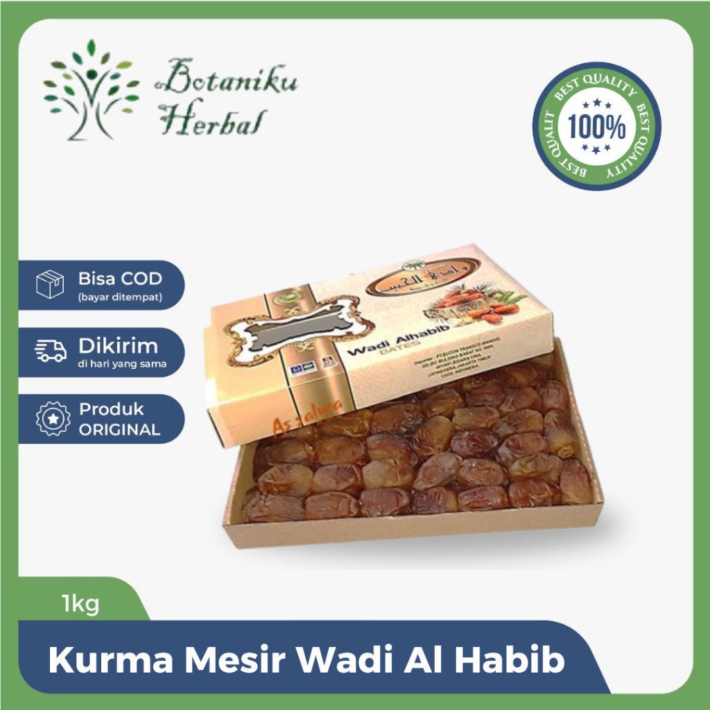 WADI ALHABIB - Kurma Mesir Wadi Al Habib Dates Original Fresh Dates 1 Kg