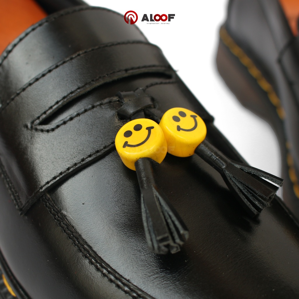 hot sale 38-45 aloof smile - sepatu loafers tassel pria original slip on kulit asli