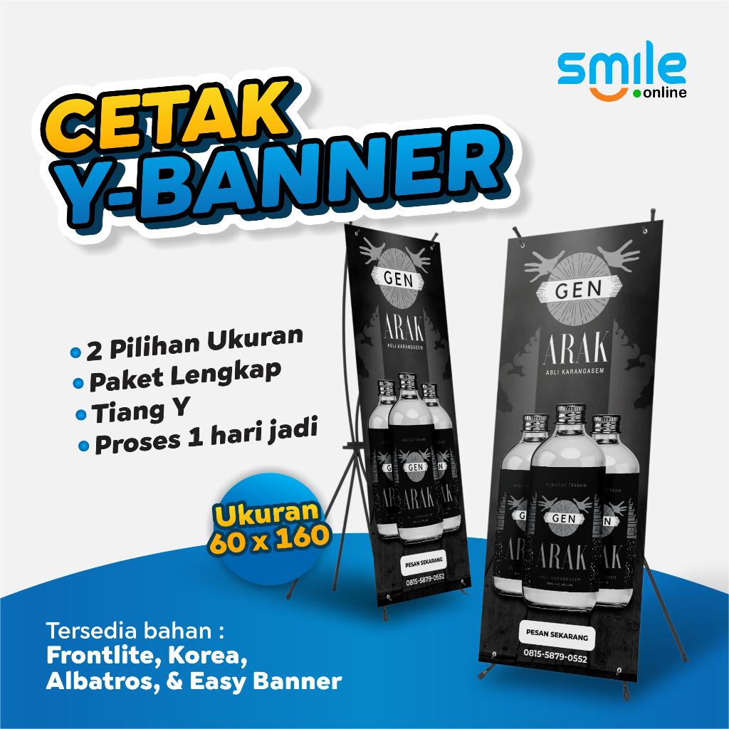 CETAK Y- BANNER 60 X160 & 80 X 180 BERKUALITAS | Y BANNER TERMURAH