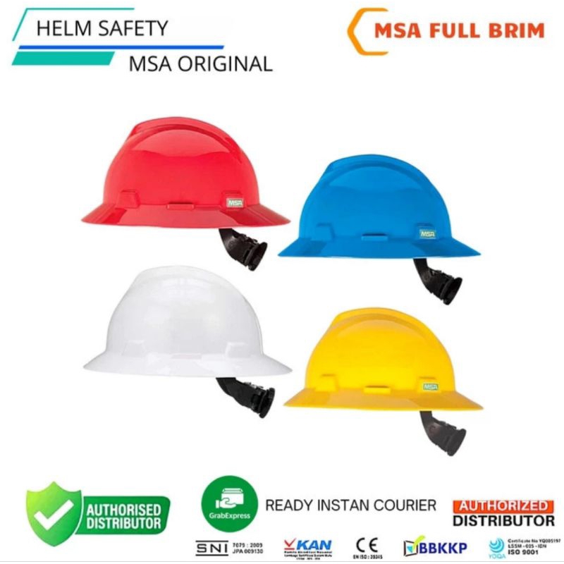 Helm Safety Proyek MSA Full Brim Lokal
