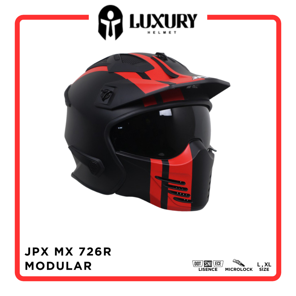 Helm Modular JPX MX 726R Motif MX04 Marz