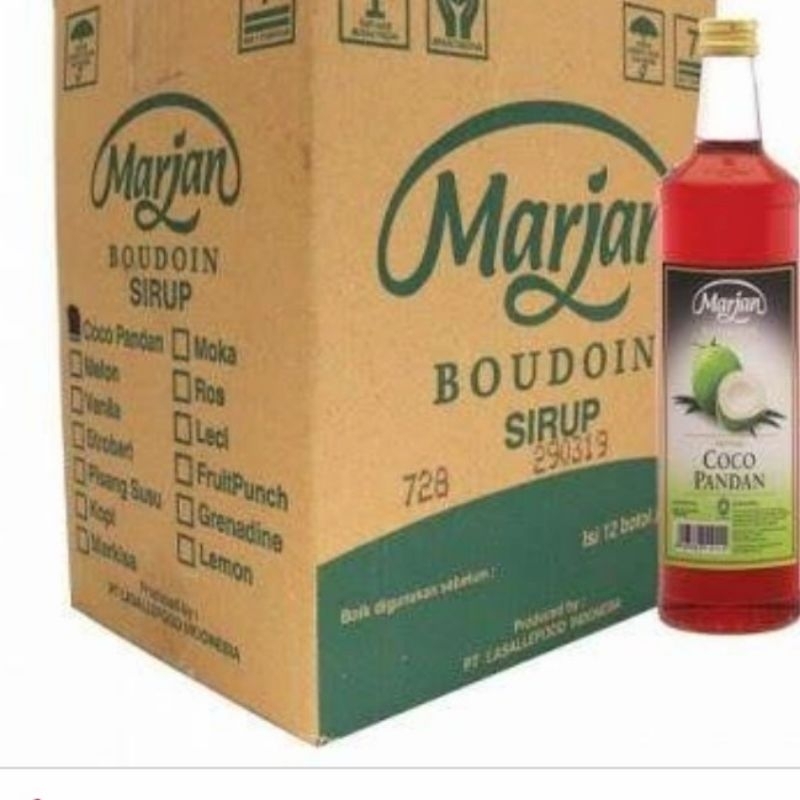 

marjan boudoin sirup 460 ml 1 dus isi 12 botol