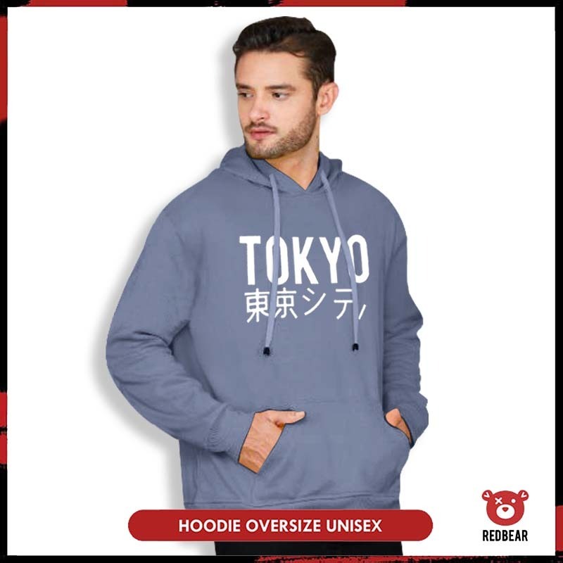 Redbear Hoodie Tokyo Jepang (Sablon) M-XXL | Wanita & Pria