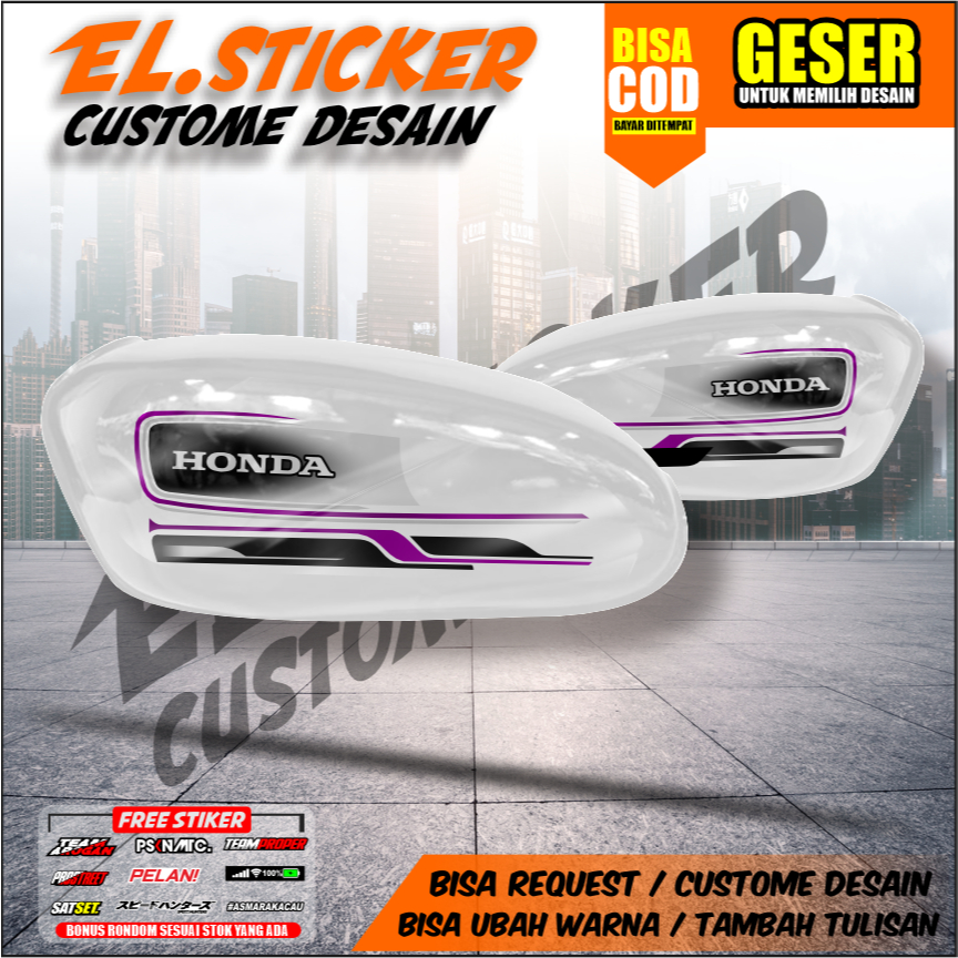 STRIPING CB100 STICKER CB100 UV TRANSPARAN, STICKER VARIASI HONDA CB 100 STRIPING CB125 TRANSPARAN 1