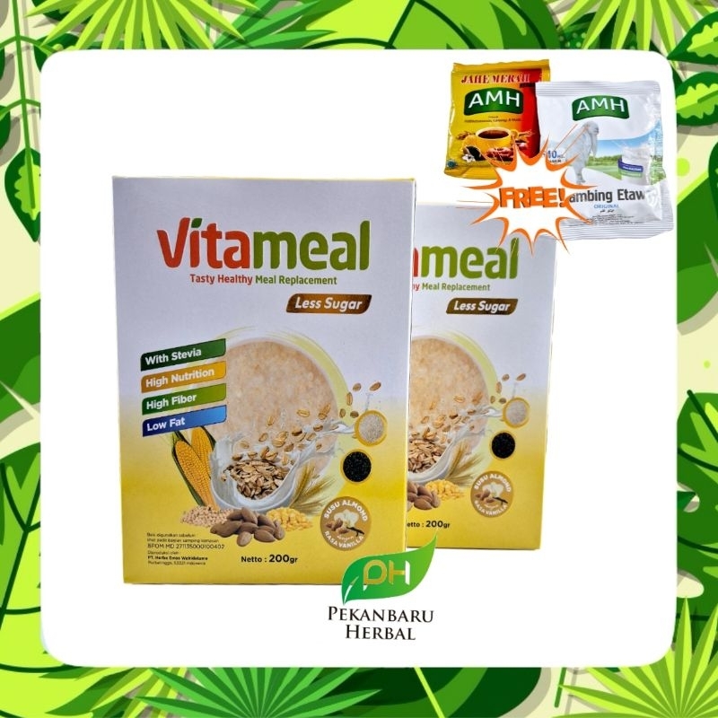 

VITAMEAL LESSUGAR 2 PAKET FREE AMH JAHE MERAH DAN SUSU AMH ORIGINAL