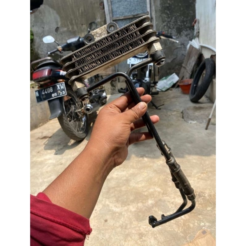 Radiator Oli Oil Coler Coller Kuler Pendingin Oli Mesin SUZUKI Satria Fu Original Bekas Copotan Moto