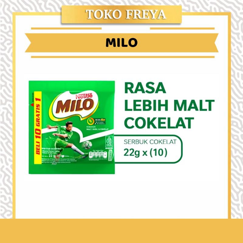 

MILO Activ-Go Susu Bubuk Sachet 22gr Renteng Milo Susu Cokelat