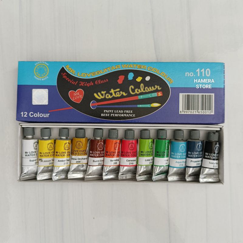 

Mr. Love guitar water colour/Cat air no.110 12 warna