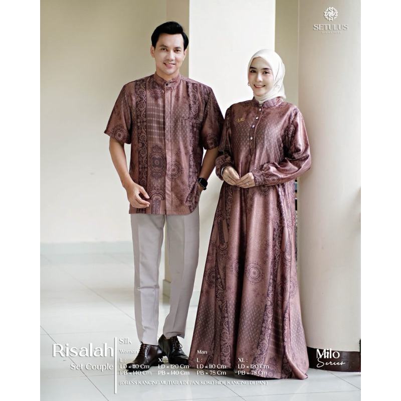 GAMIS COUPLE SILKY JUMBO RISALAH COUPLE TULUS SIGNATURE