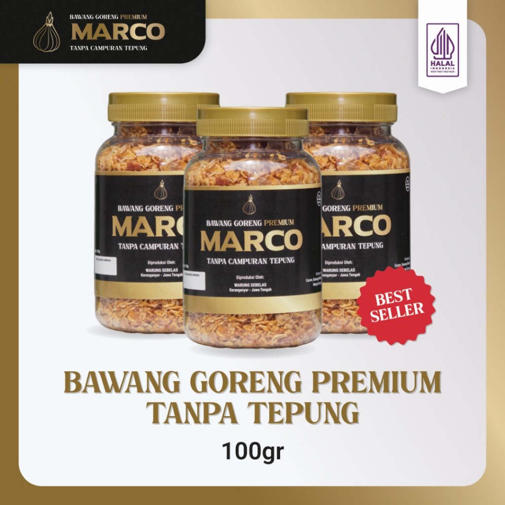 

Bawang Goreng Premium Marco – 100 gram – Krispi Tanpa Tepung & Bebas Minyak