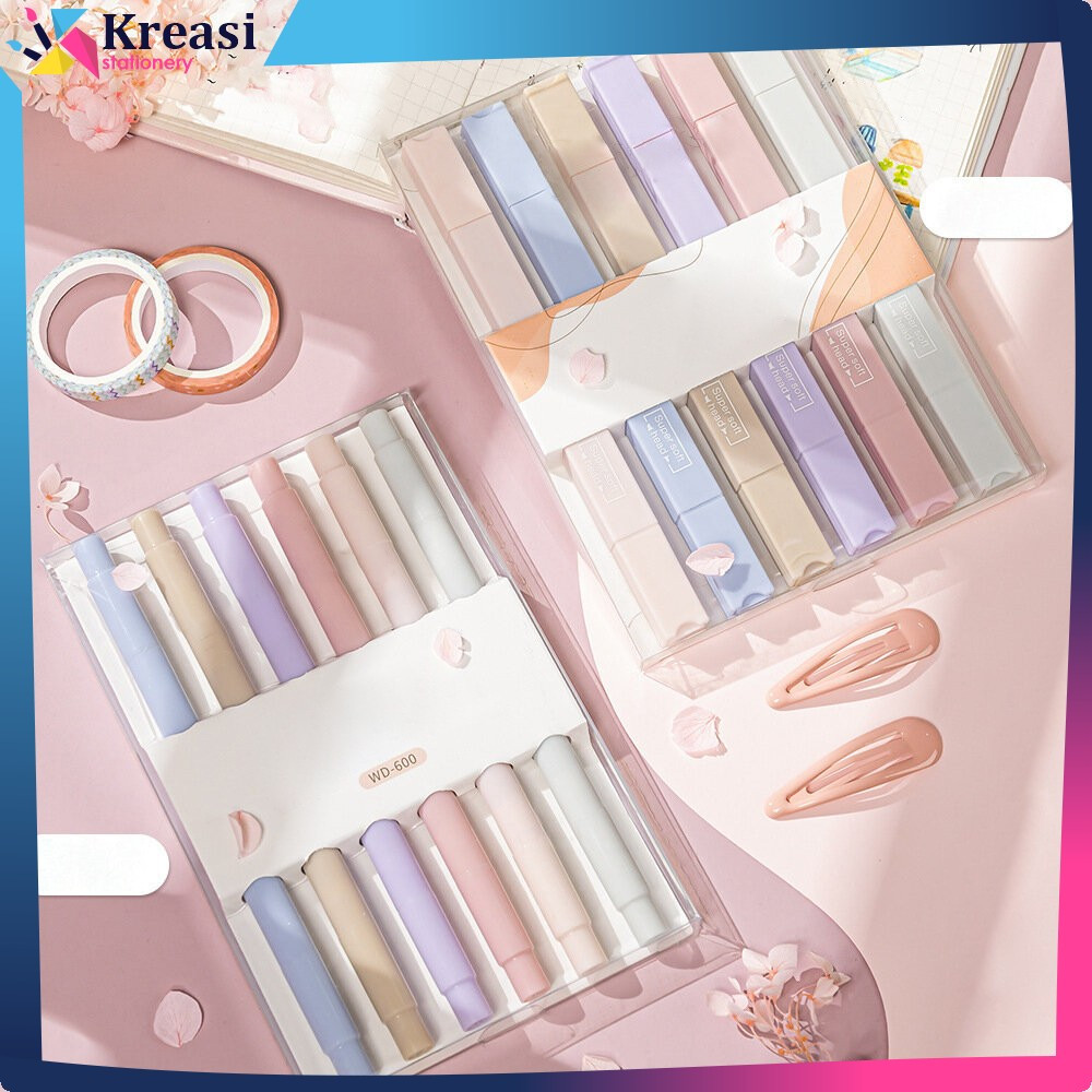 

Highlighter Set Isi 6pcs Double Tip Penanda Teks Polos / Spidol Pen Marker Dua Sisi Warna Pastel Peralatan Sekolah Siswa Kreasi Stationery A116
