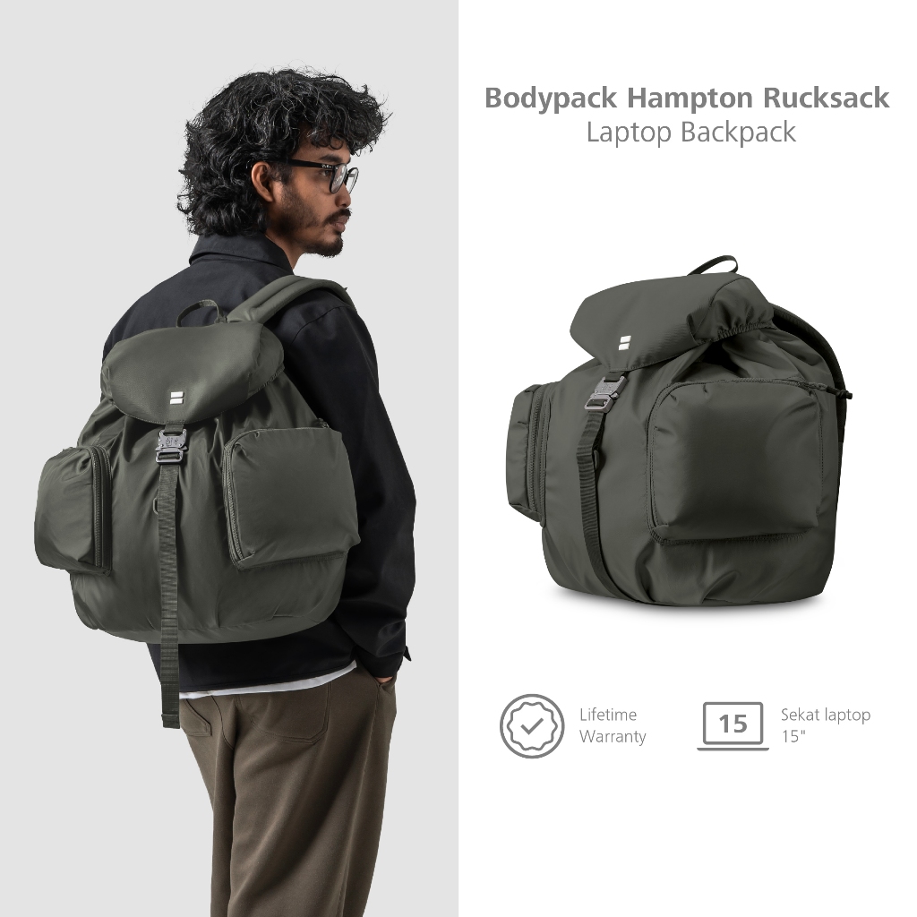 Bodypack Hampton Rucksack Laptop Backpack - Olive