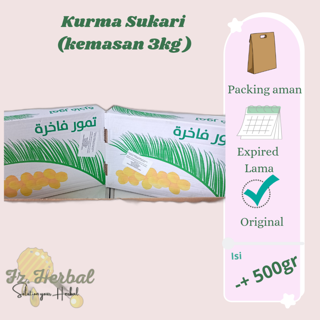 

Kurma Sukari Basah Kemasan 3kg (kurma,buah)