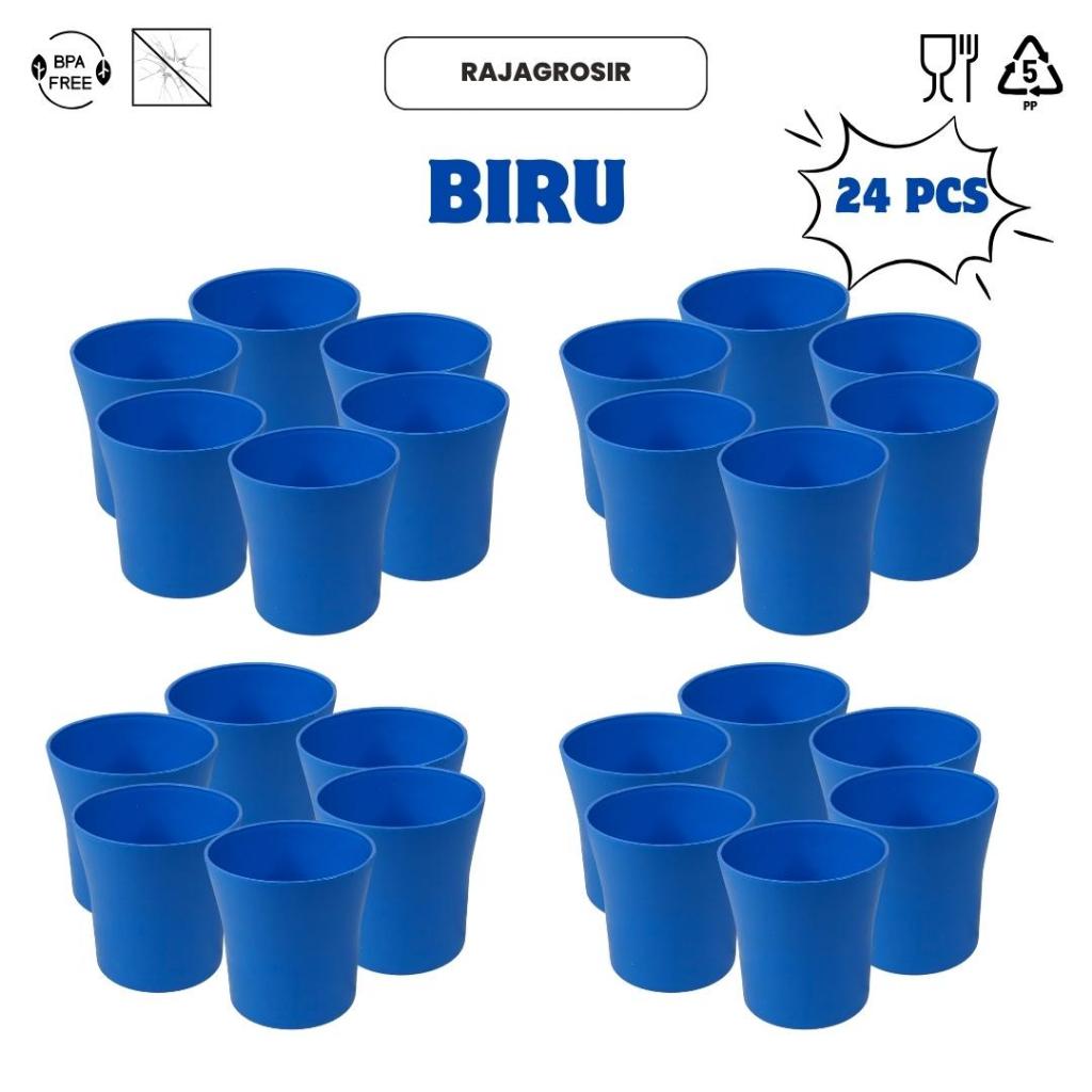 GELAS SEMI MELAMIN 12PCS (1 LUSIN) WARNA BIRU