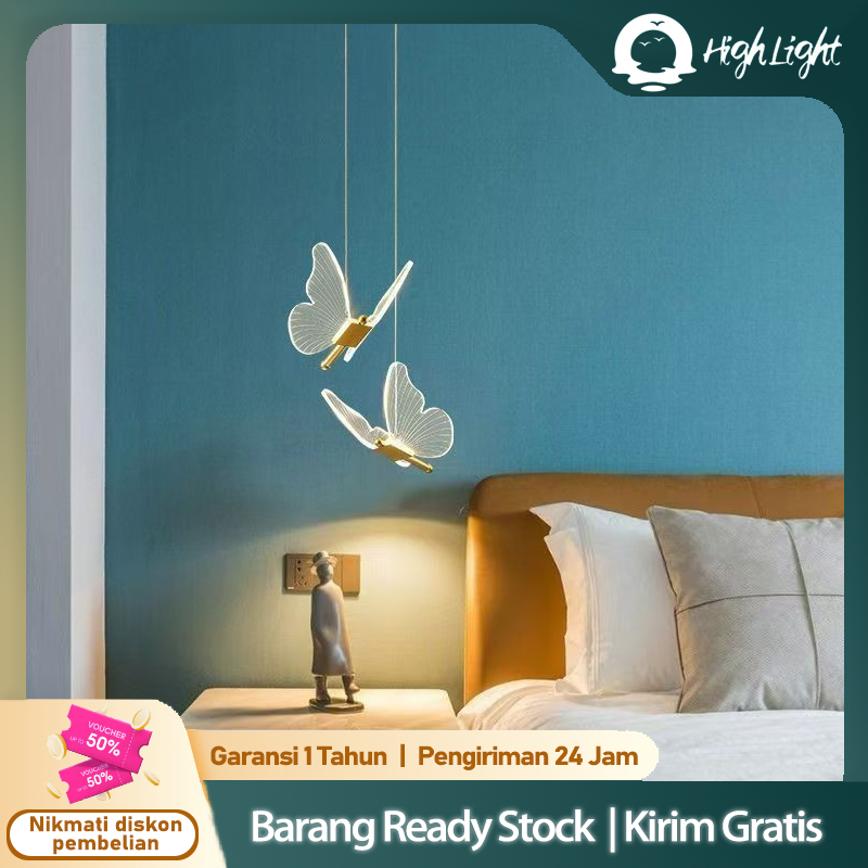 Lampu Plafon Butterfly lampu gantung plafon minimails Lampu Terowongan Nordic / Lampu Kamar Tidur Pe