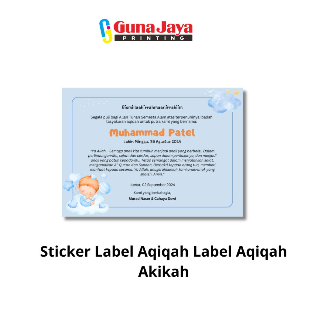 

Sticker Label Aqiqah Label Aqiqah Akikah