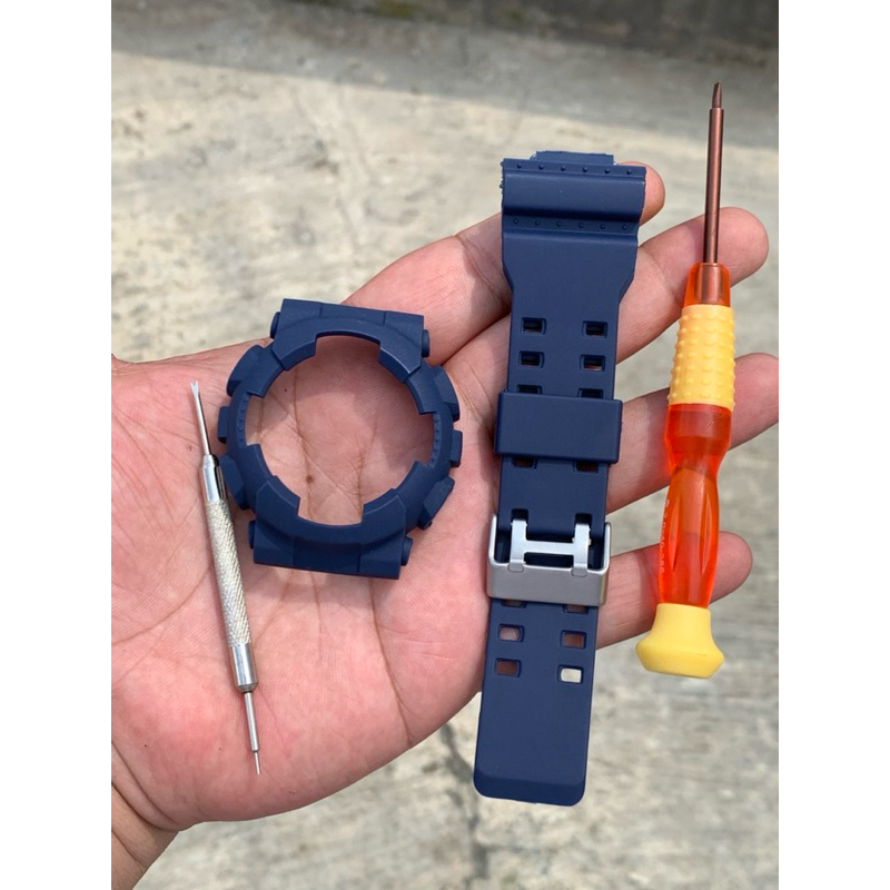 Navy bazel jam Bezel jam tangan set g shock GA100 GA-110