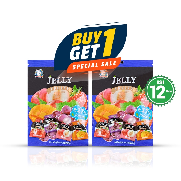 

ABC Jelly Pocket Fruity Assorted - Jeli Buah Aneka Rasa 240g Isi 12pcs