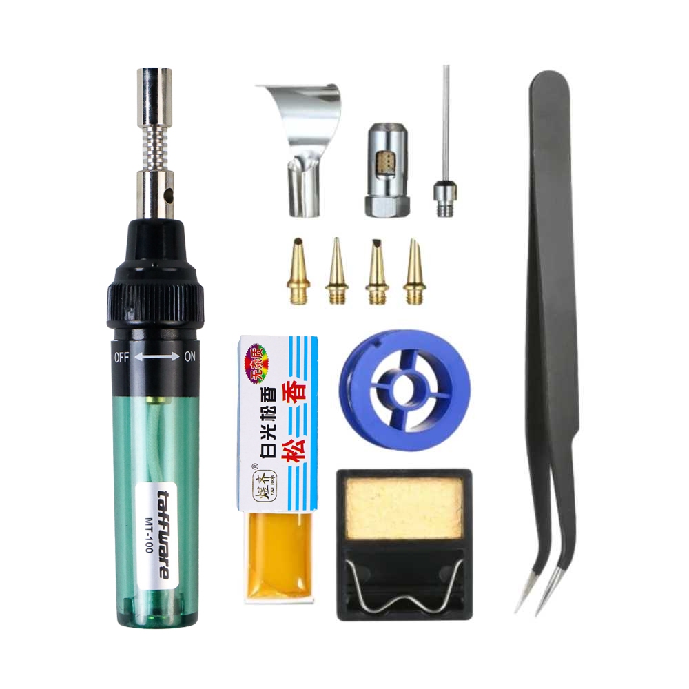 Solder Pena Gas Iron Welding Tool Solder Gas Butane Portable Iron Pen Solder 1300°C  Dengan Set Alat