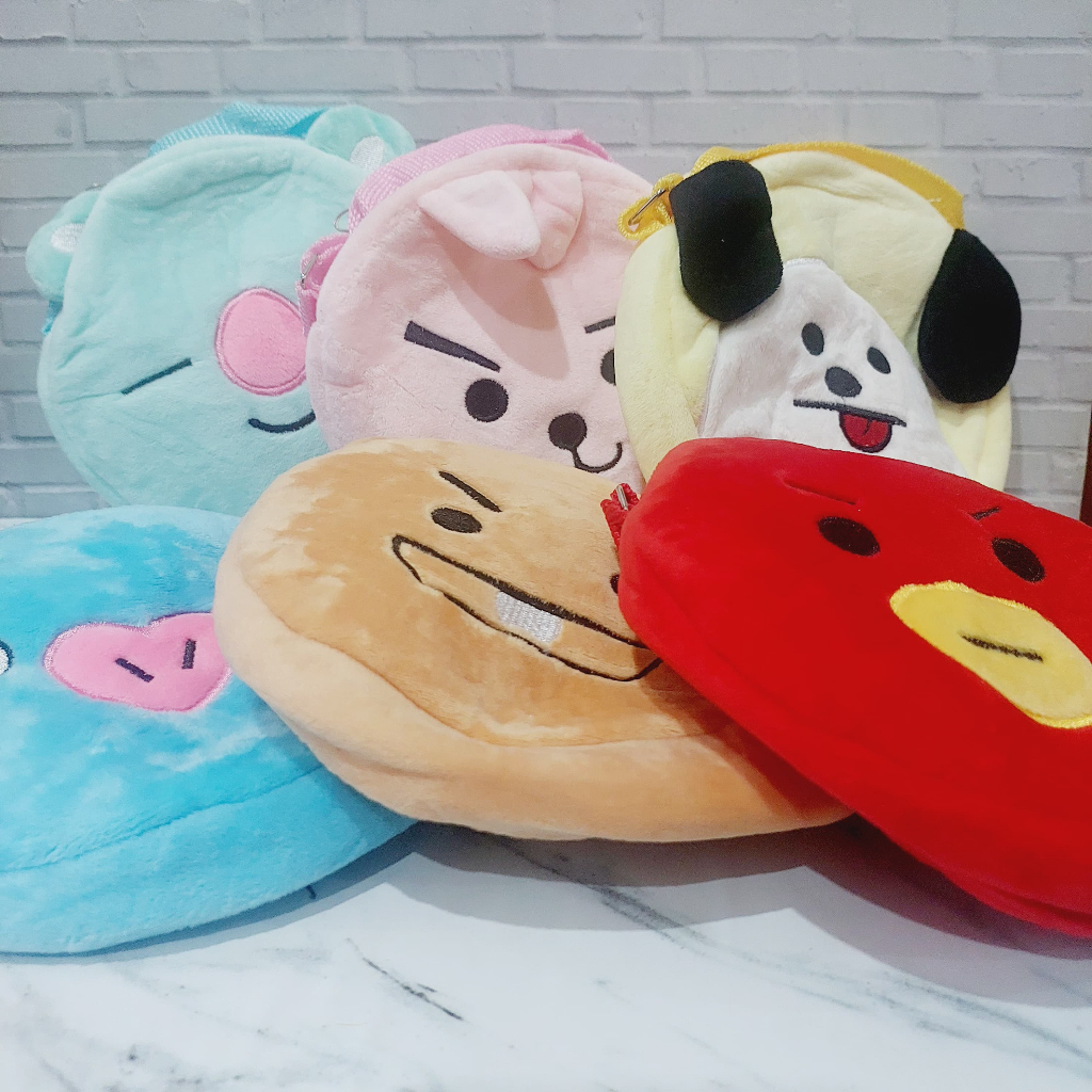 Tas Anak Model BT21 Mini Tas Selempang Kepala BT21 Perempuan Rabbit Lucu Cute