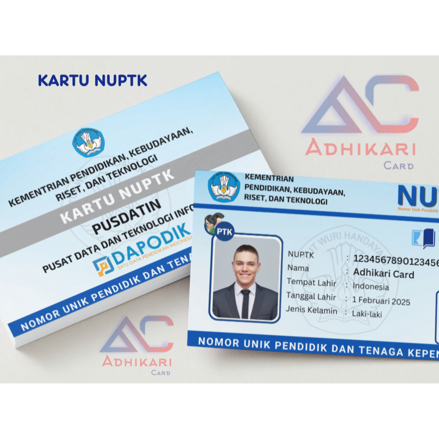 

CETAK KARTU NUPTK GURU Desain Baru