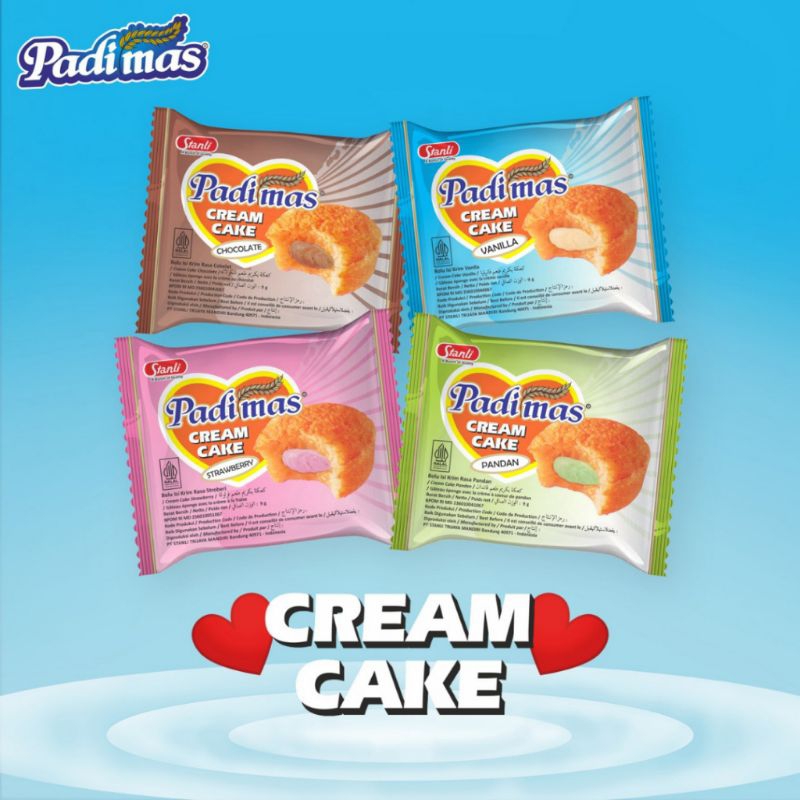 

Padi mas Cream Cake (Bolu Isi) 1 pack isi 10 pcs