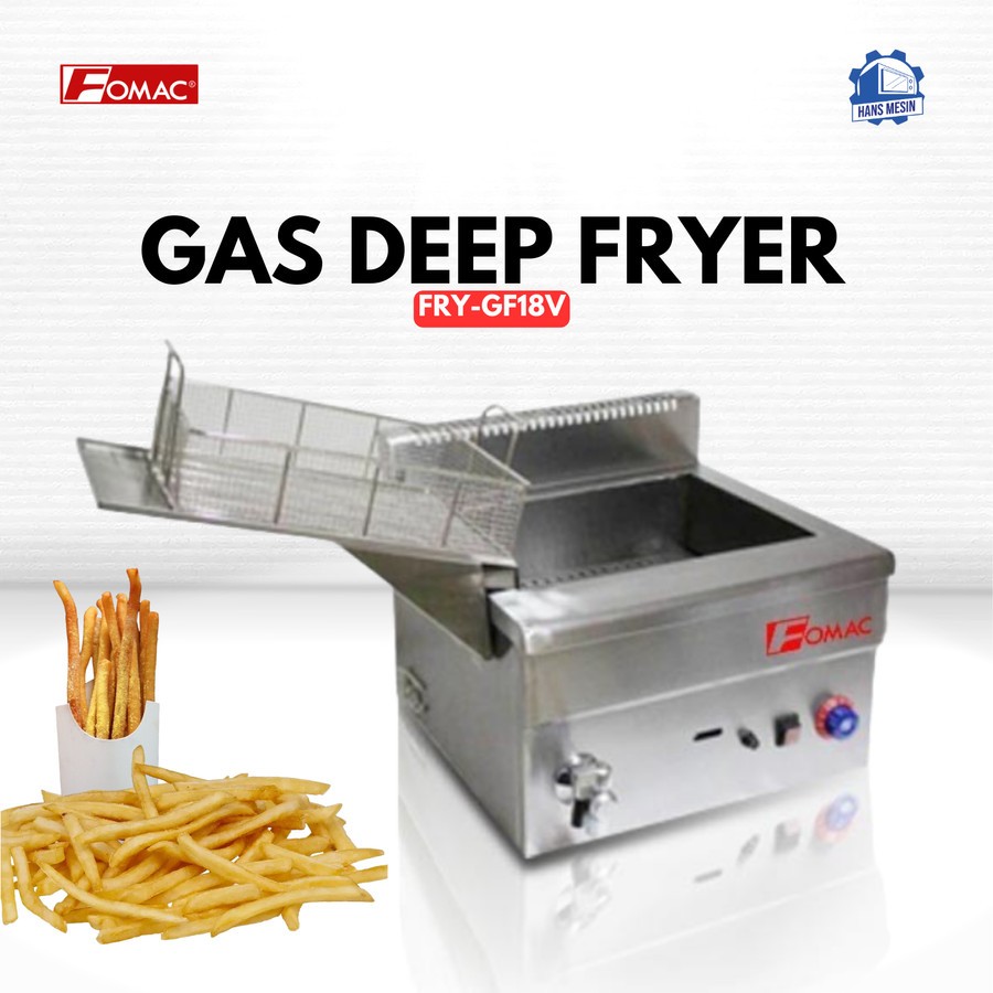 Gas Deep Fryer FRY-GF18V (FOMAC) / Penggorengan Gas FOMAC 18 Liter