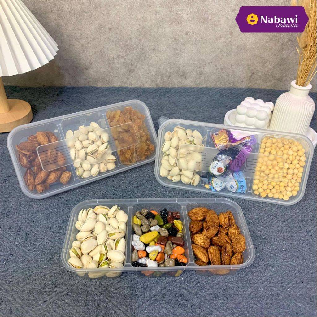 

bGF Paket Hampers Makanan 3 Sekat Oleh Oleh Haji dan Umroh Premium Makanan Khas Arab Kacang Arab