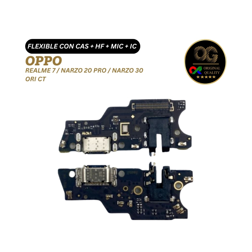 FLEXIBLE CON CAS + HF + MIC + IC REALME 7 / NARZO 20 PRO / NARZO 30 ORI CT