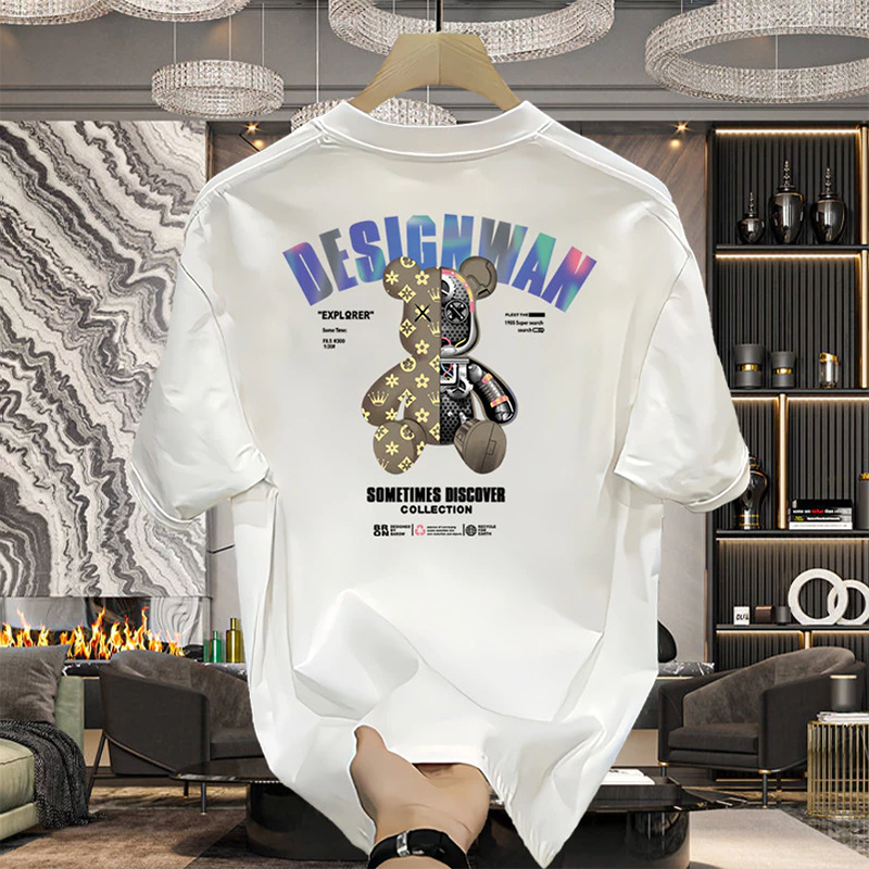 UrbanInk Distro Original Kaos Wanteran T-shirt 200 Gsm Cotton Combed LV Beruang Wajah Baju Pria