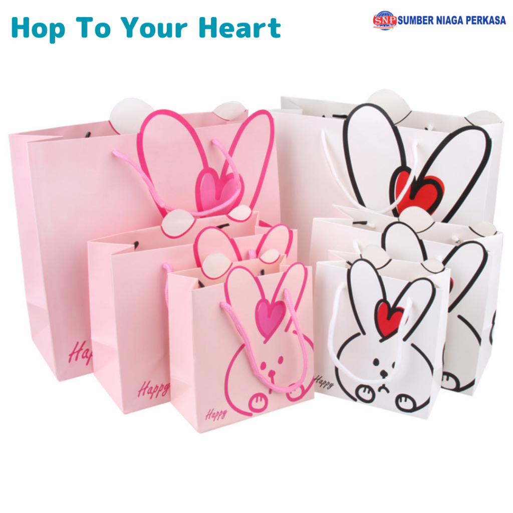 

Paper Bag Putih Pink Kelinci Kantong Kado Bingkisan Hadiah Goodie Bag Paperbag Tas Spunbond