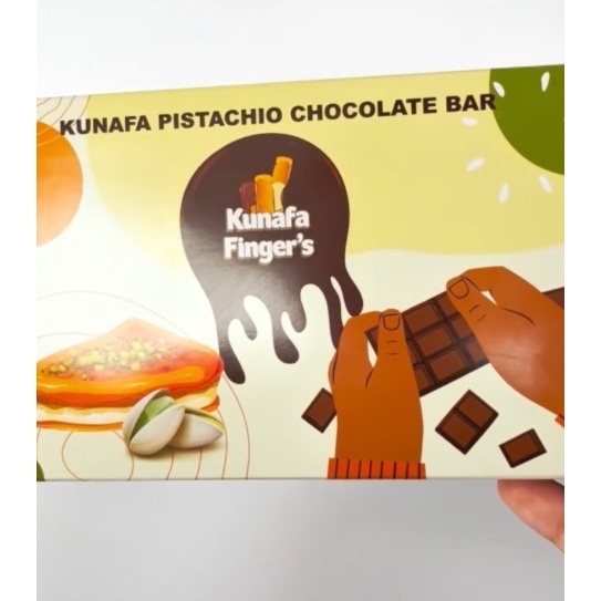 

KUNAFA FINGER'S KUNAFA PISTACHIO CHOCOLATE BAR - Malaysia Coklat Dubai Pistachio Malaysia (Pre-Order) Ready 25 Februari 2025