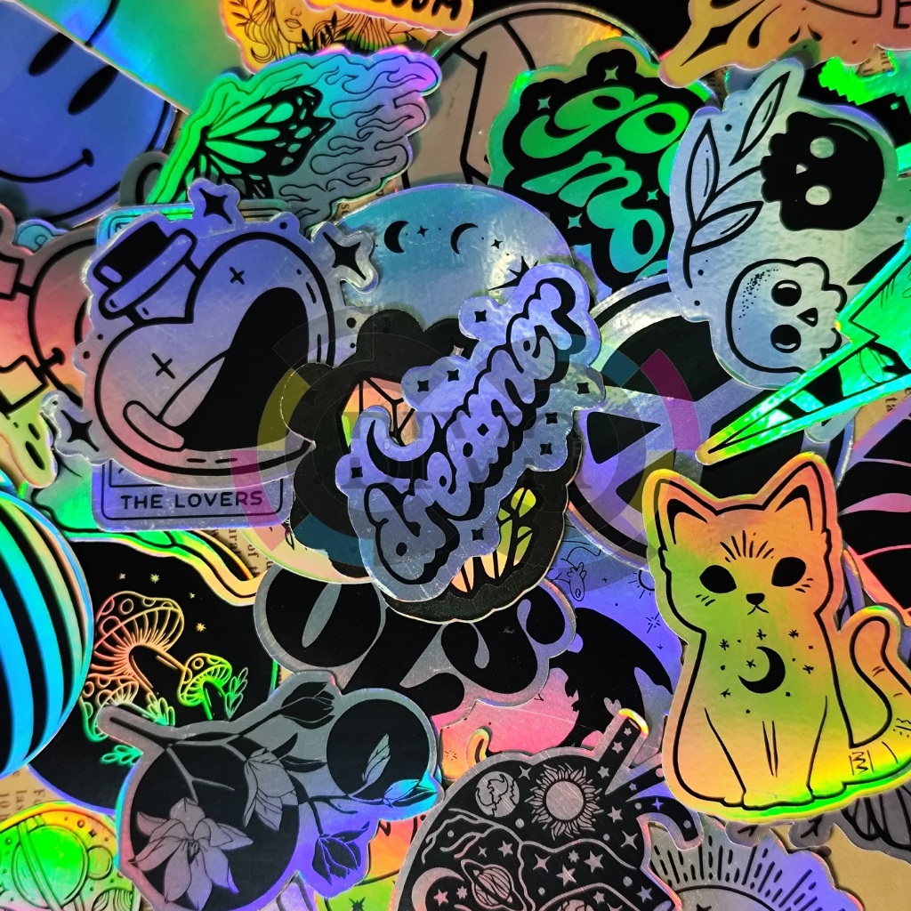 

Stiker Hologram aesthetic/stiker lucu