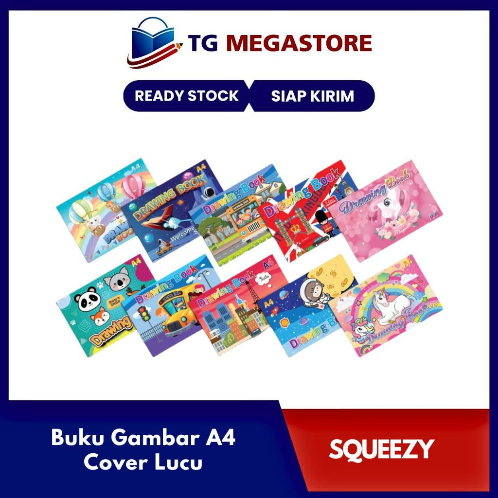

Squeezy Buku Gambar A4 Cover Lucu