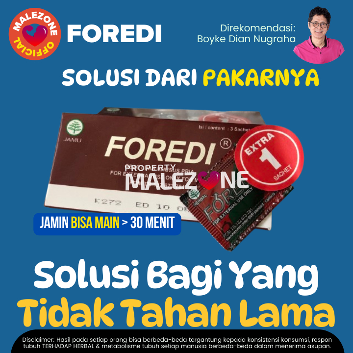 Obat Kuat Herbal Oles Foredi Gel Pria Tahan Lama Asli Original Bpom
