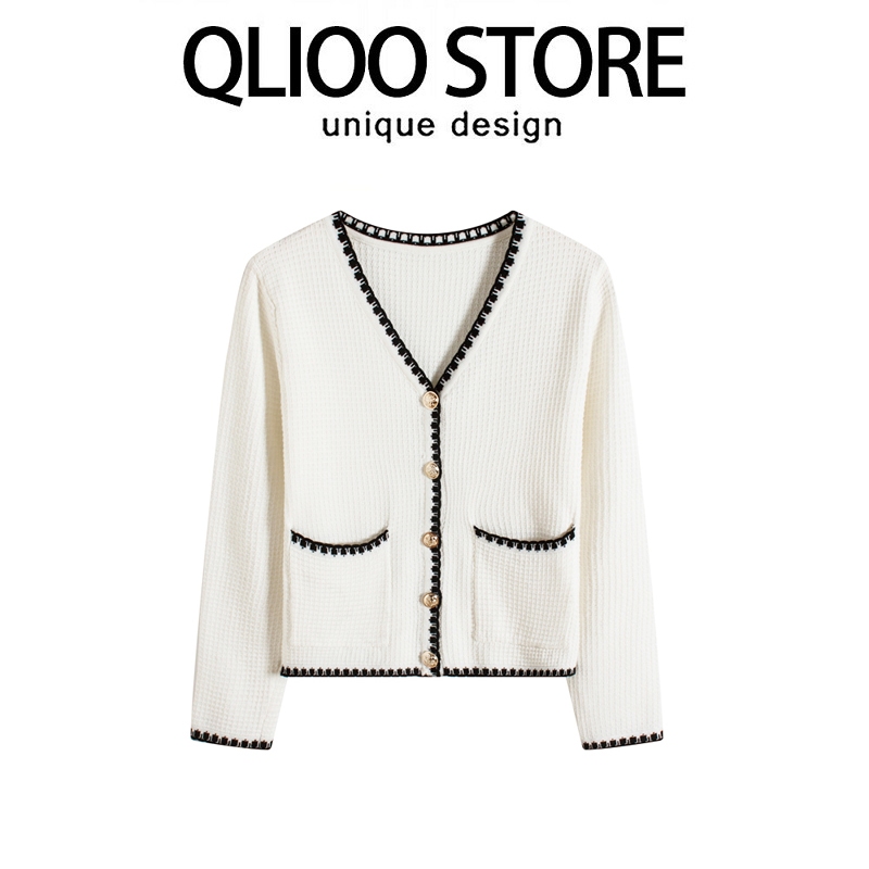 Jaket wanita lengan panjang biru baru / atasan pendek / jaket rajutan Korean Style/Knit Baju atasan 