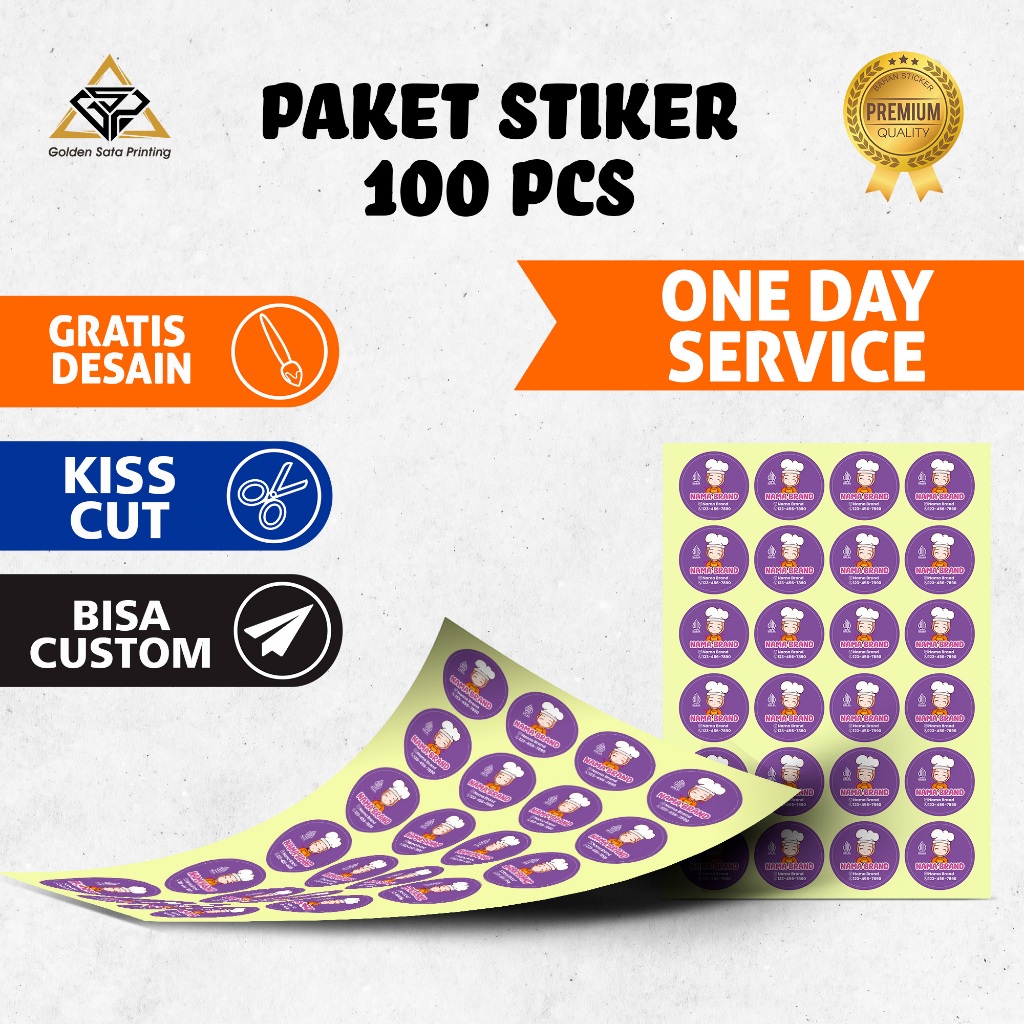 

PAKET STIKER 100 PCS | STIKER LABEL | STIKER LABEL MAKANAN
