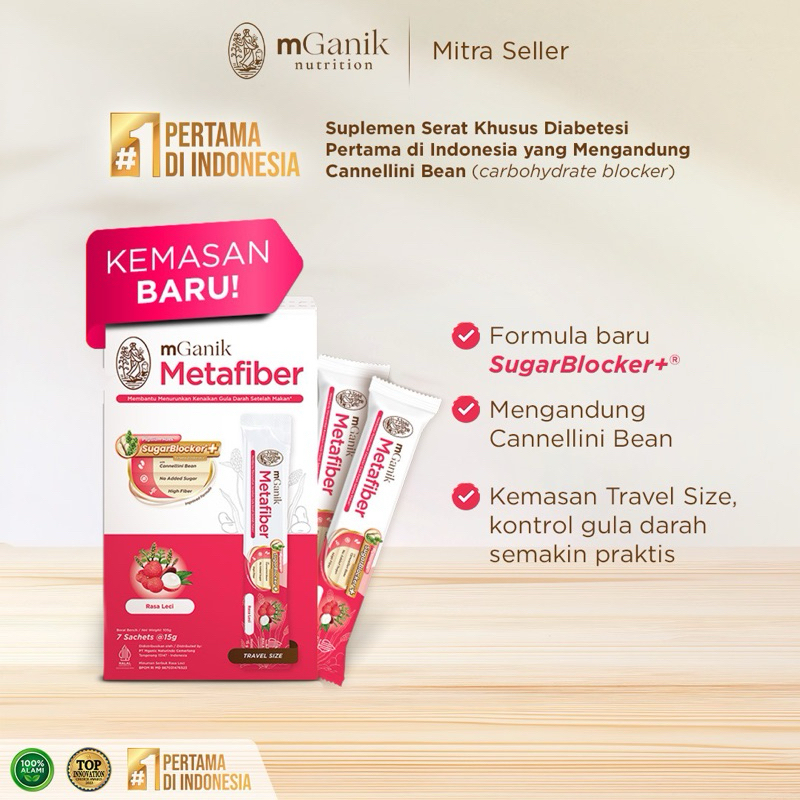 

Mganik Metafiber Trial Sachet Eceran Rasa Lychee 15 gr