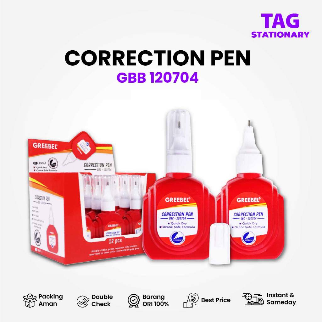 

GREEBEL Correction Pen GBC 120704 (PCS) / Tipe Ex Cair Timur Agung Grosir