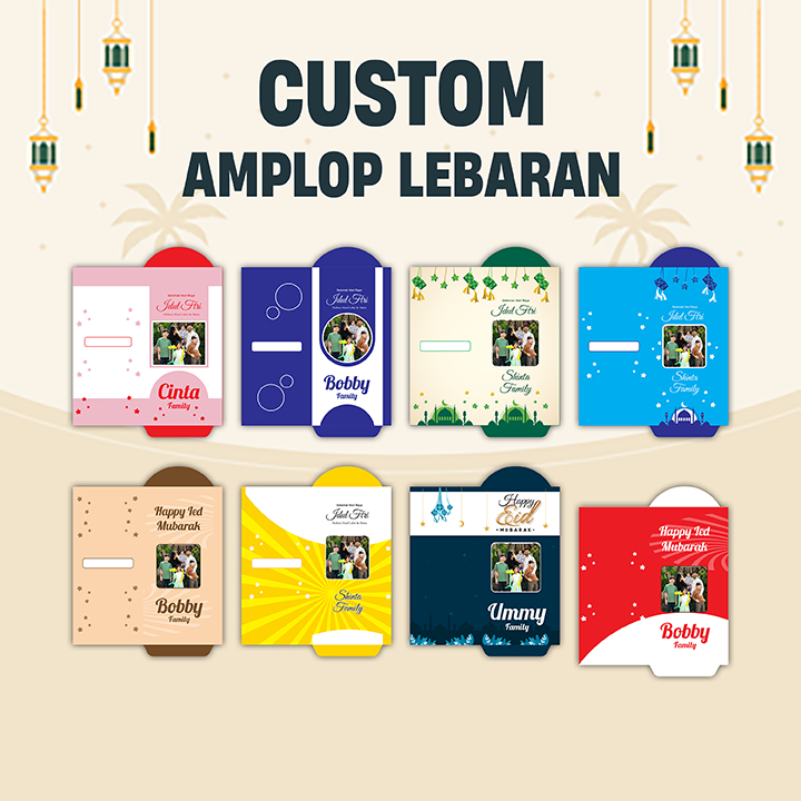 

0122 isi (12 PCS) AMPLOP LEBARAN CUSTOM FOTO