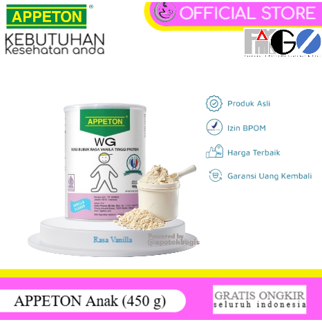 

Appeton Weight Gain Child Anak 450gr Vanilla - Susu BB booster & Nafsu makan